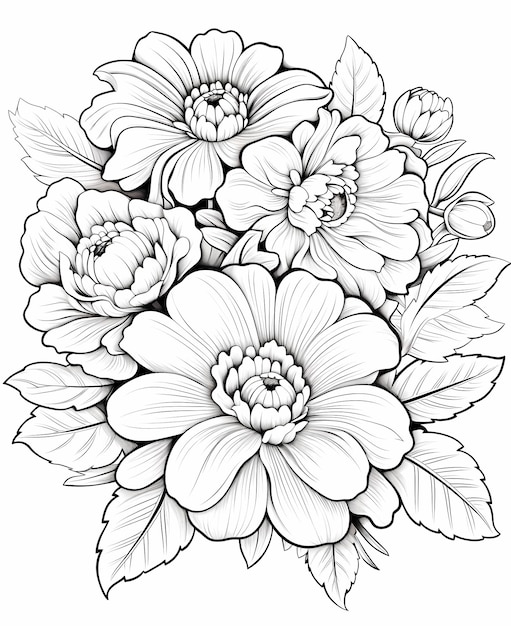 coloring book pages for kids flowers