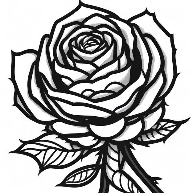 Photo coloring_book_rose