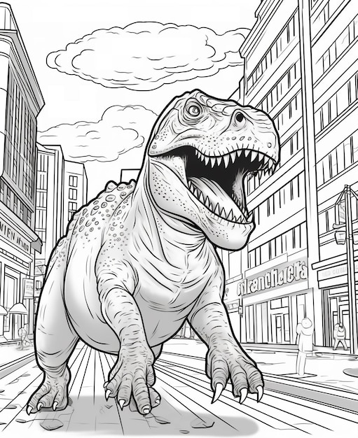 Coloring book Tyrannosaurus