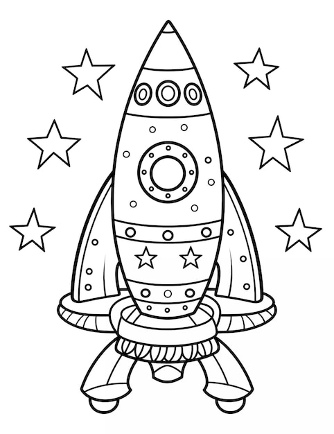 Coloring page activity for kids Coloring UFO page Educational worksheet for preschool