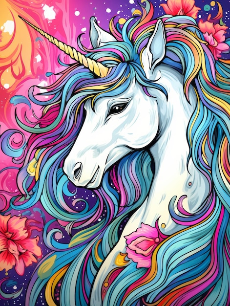 Coloring Page for Adults Unicorn