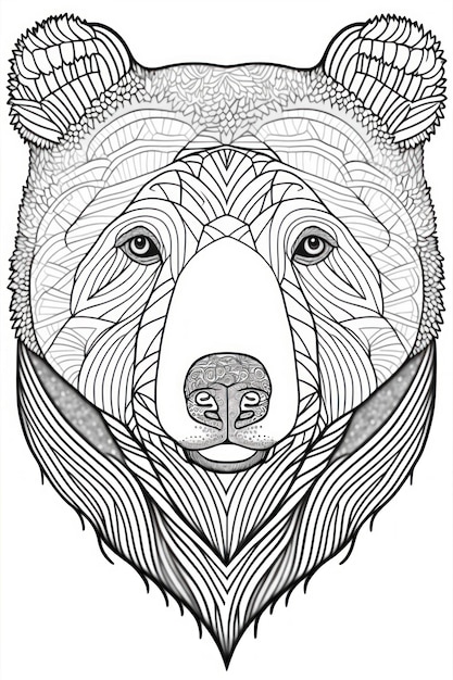 Раскраски медвежонок думают линии