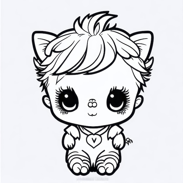 LOL bebe para colorear  Kitty coloring, Baby coloring pages