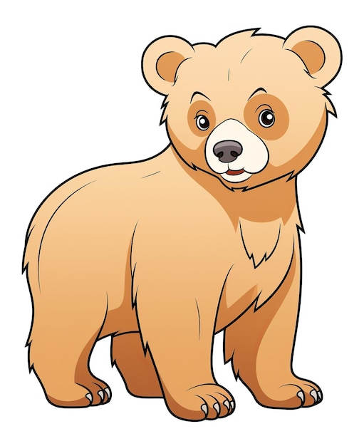 Foto pagina da colorare per cartoni animati di orsi per bambini