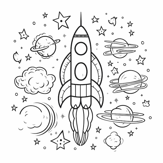 Photo coloring page for kids beyond the horizon unveiling the secrets of the universe