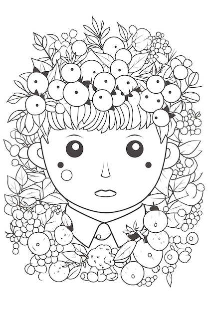 coloring page for kids cartoon style