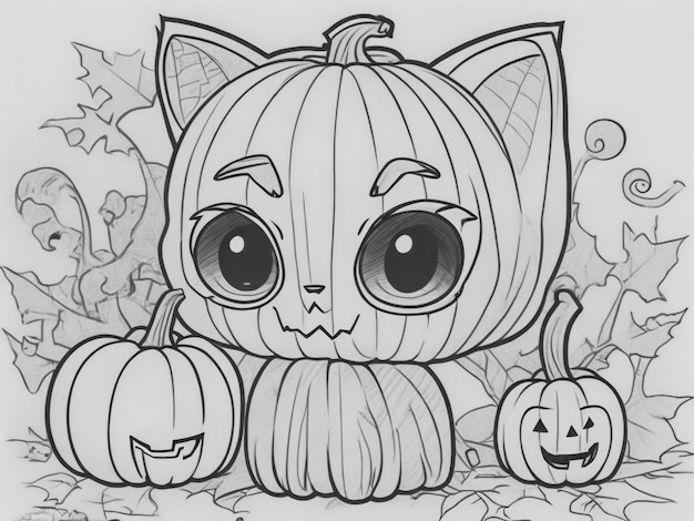 A coloring page for kids cartoon style