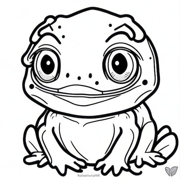 coloring page for kids frog