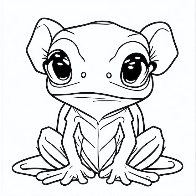 coloring page for kids frog