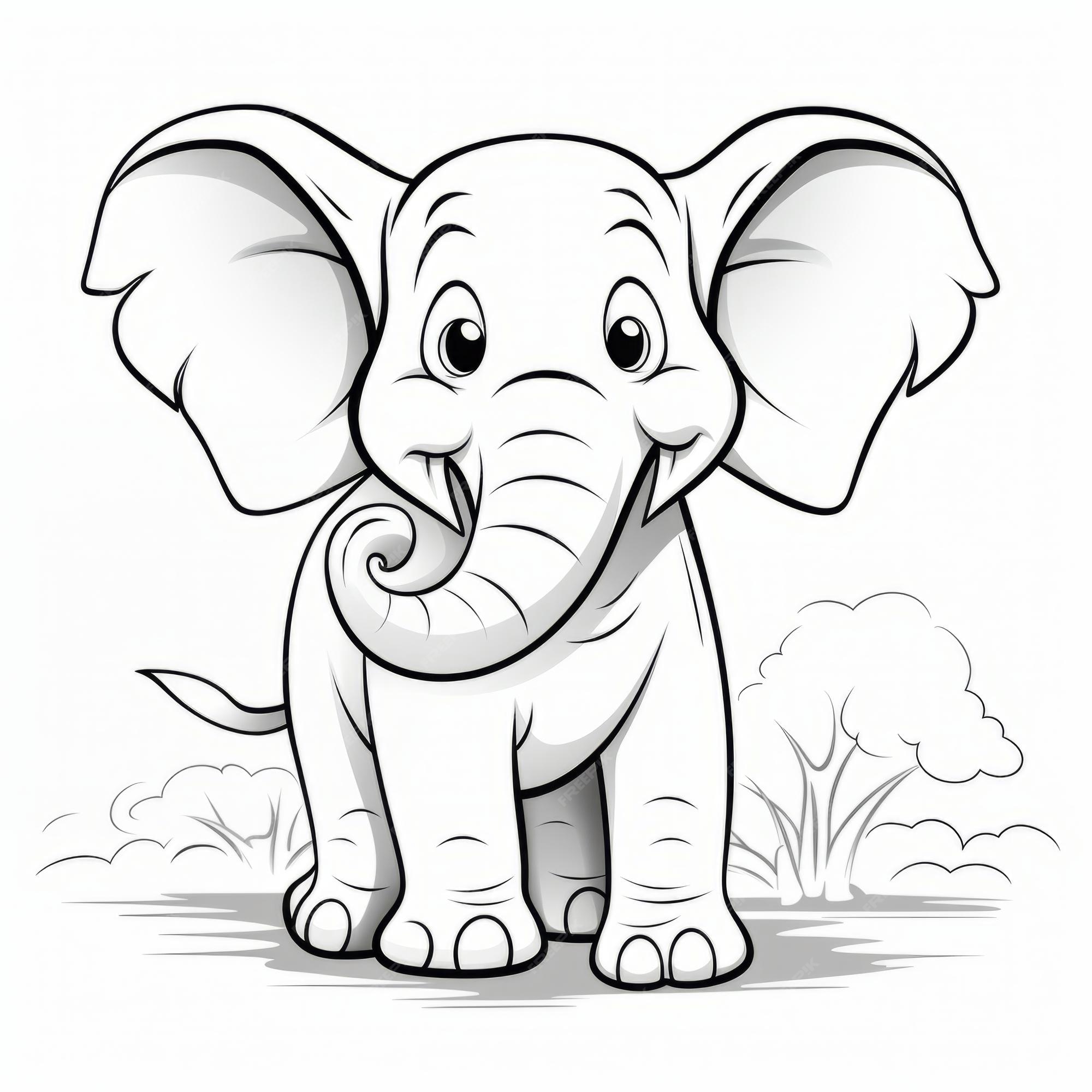 Premium AI Image | Coloring page for kids funny happy smiling full body