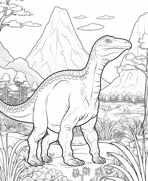 Premium Vector  Giganotosaurus coloring pages for kid