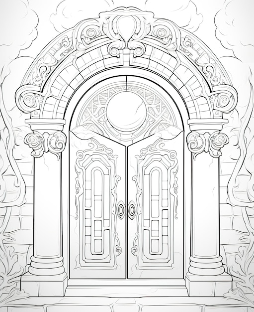 Coloring page for kids heaven's door