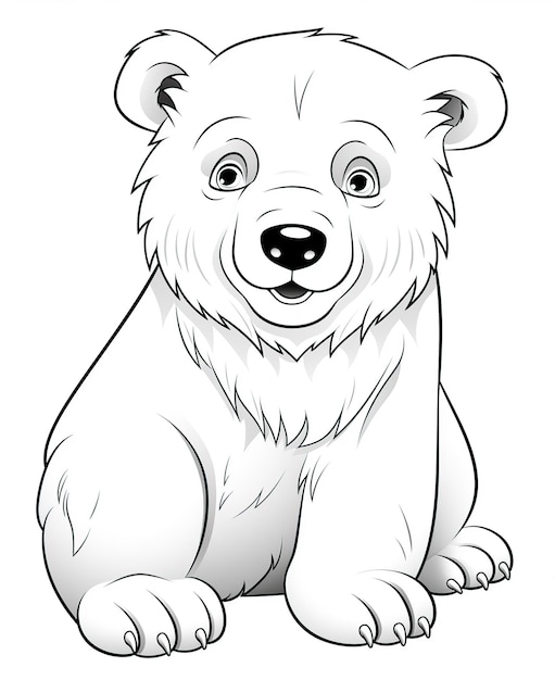 coloring page for kids' polar cartoons