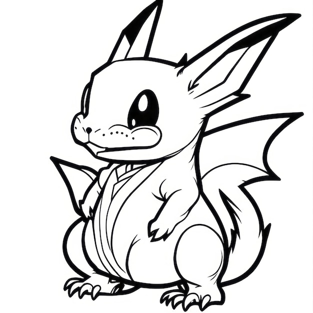 coloring page line art pekemon