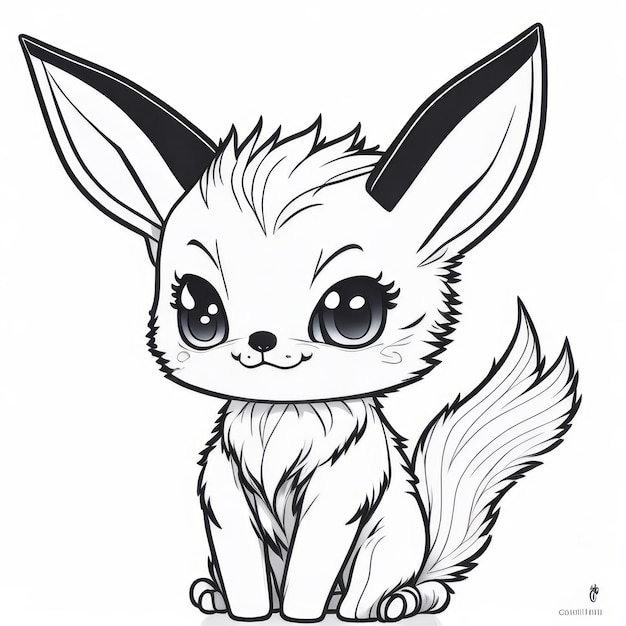 coloring page line art pekemon