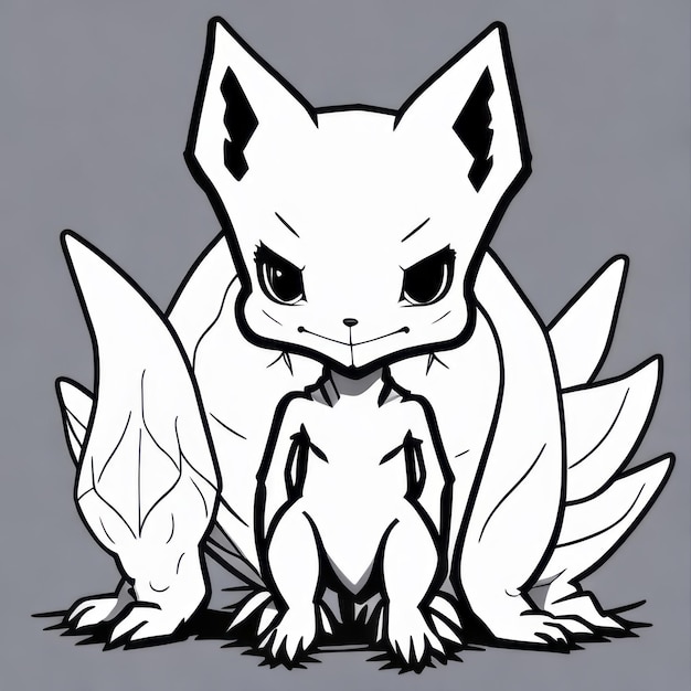 coloring page line art pokemon