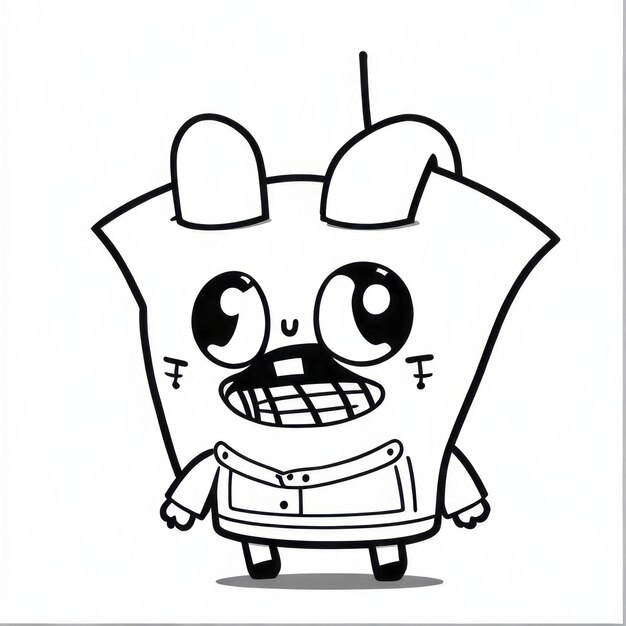 coloring page line art sponge