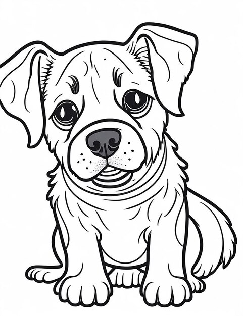 Иллюстрация красивой собаки для детей