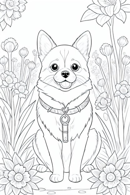 Coloring page with animals