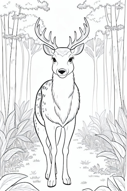 Coloring Page With Animals