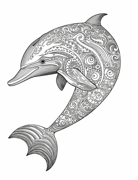 coloring pages for adults dolphin coloring pages for adults dolphin coloring pages generative ai