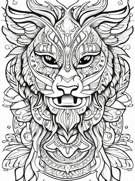 coloring pages for adults tattoos line art