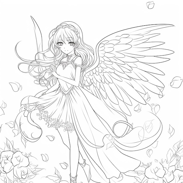 Long Haired Chibi Anime Character Coloring Page | Fox coloring page, Anime  chibi, Mermaid coloring pages