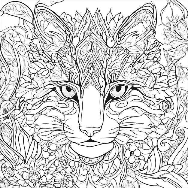 Coloring Pages Drawing Coloring Book Illustration AI Generative