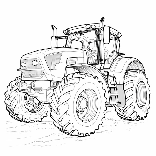 coloring pages for kids Case Magnum tractor