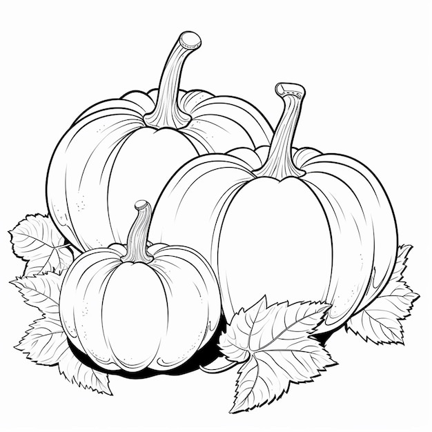 coloring pages for kids fall season 2 pumpkins