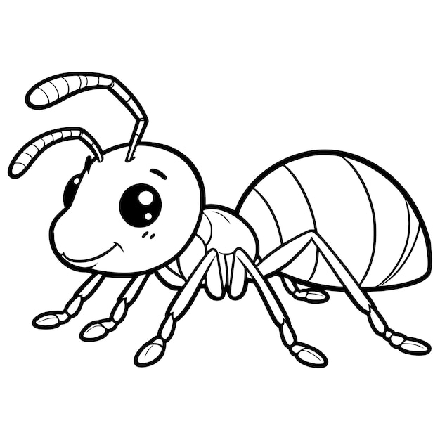 Coloring pages for kids insectsant