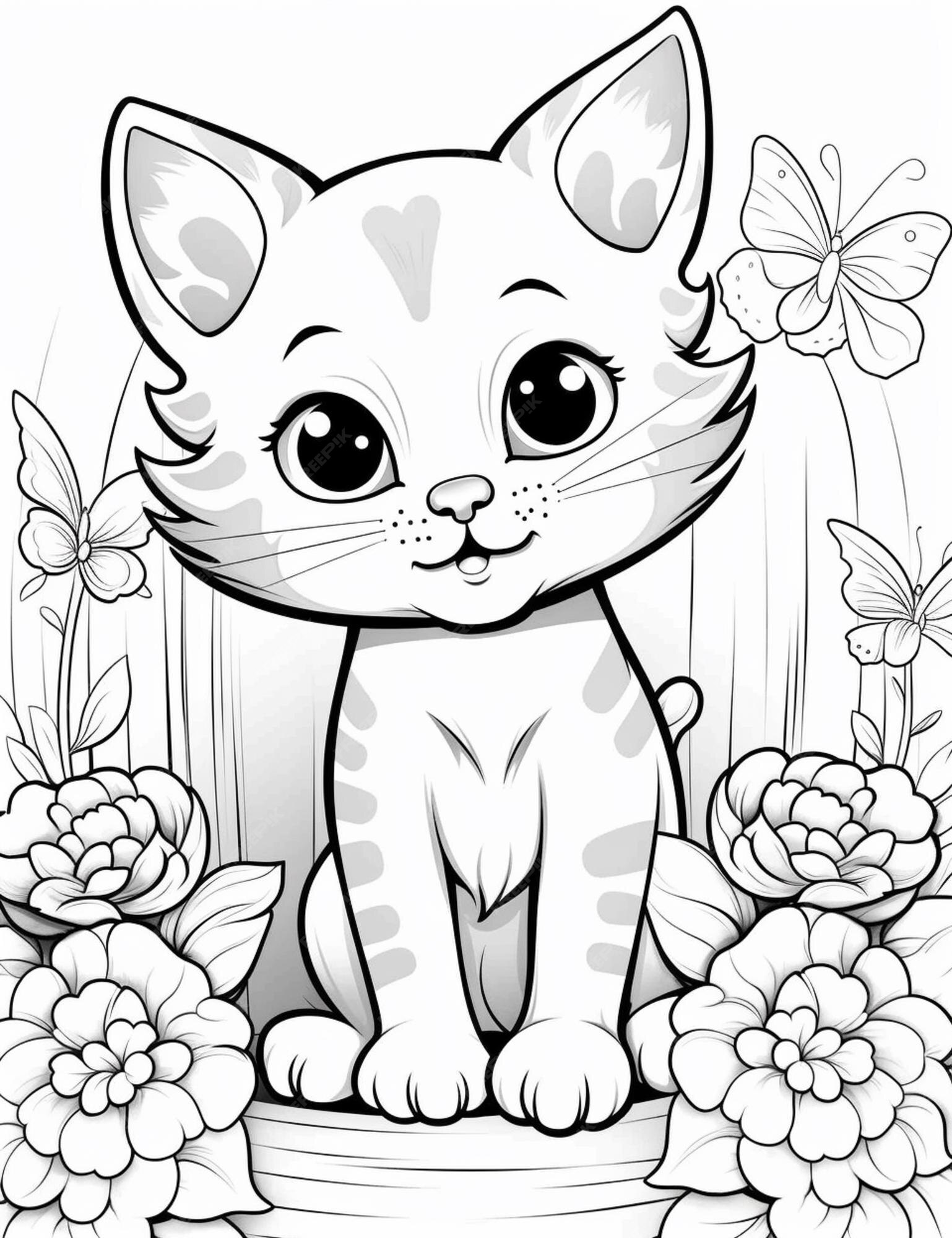 Premium Photo Coloring pages for kids to print coloring pages for