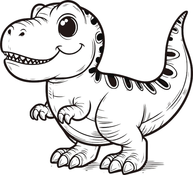 Photo coloring pages for kids tyrannosaurus