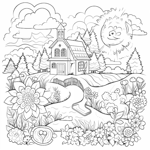 Photo coloring pages for kids