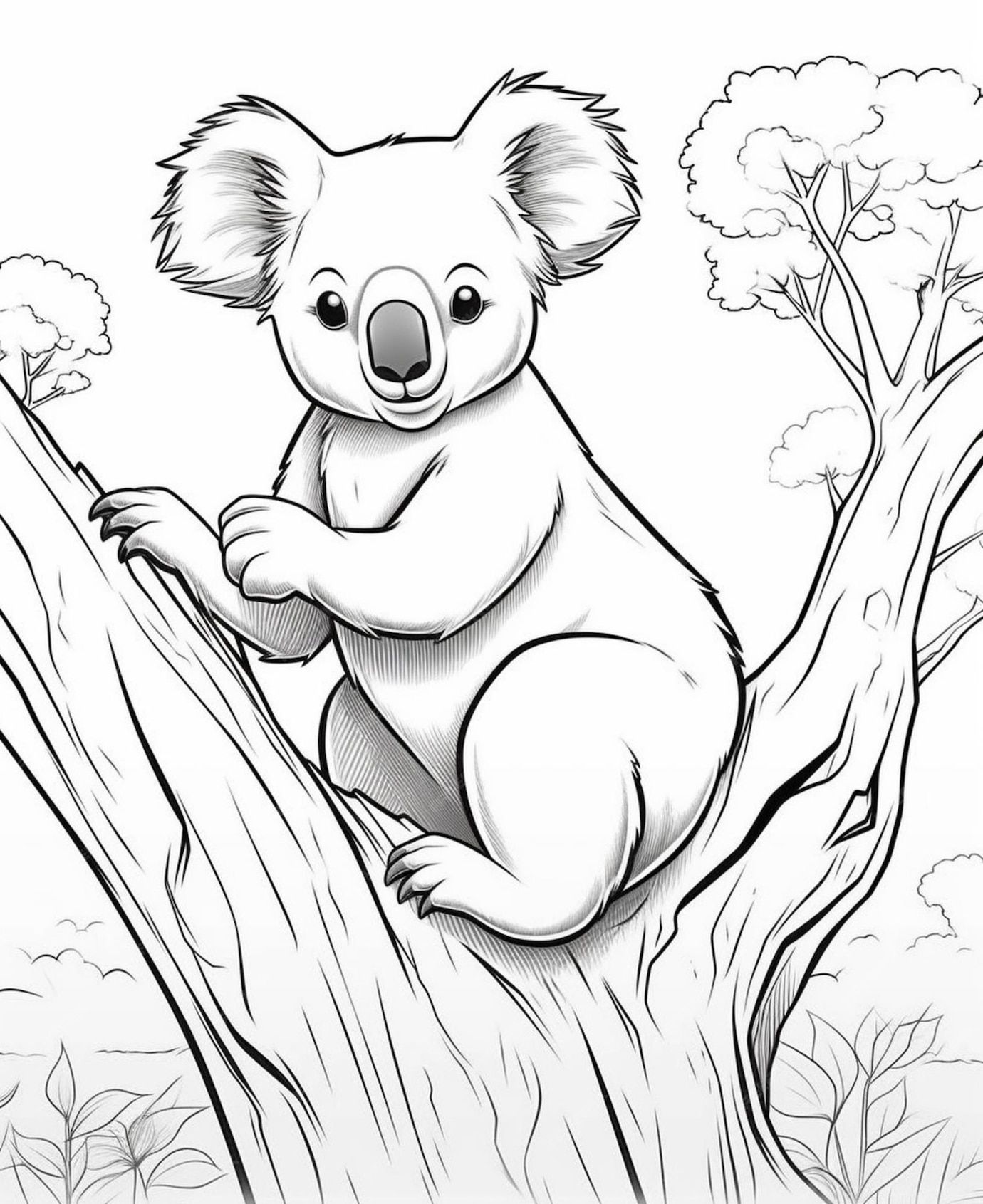 Premium Photo Coloring pages of koalas koala coloring pages coloring