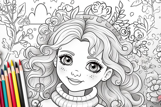 Coloring pages Printable or digital illustrations designed for coloring with a variety of colorsGenerated with AI