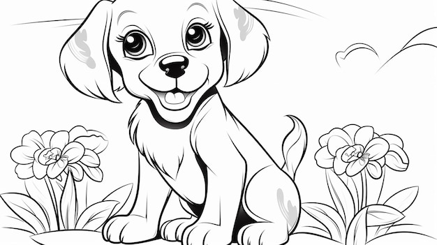 coloring pages simple animals dog collection