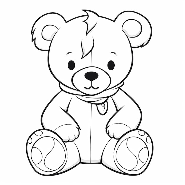 Photo coloring pages of teddy bears teddy bear coloring pages coloring pages generative ai