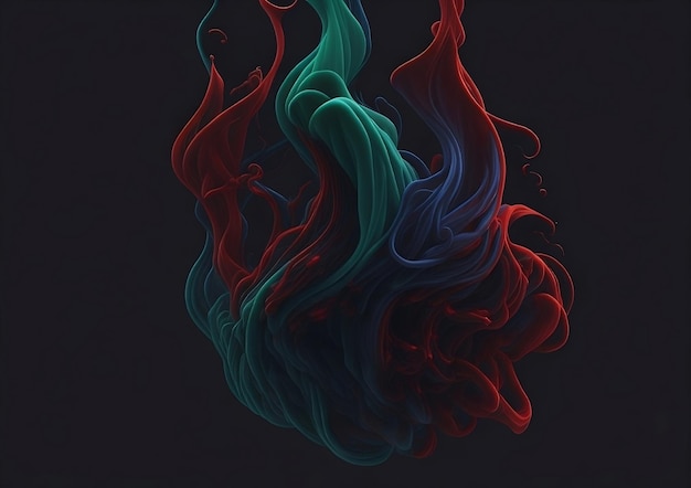 Colorized smoke 4k Created with artificial intelligence