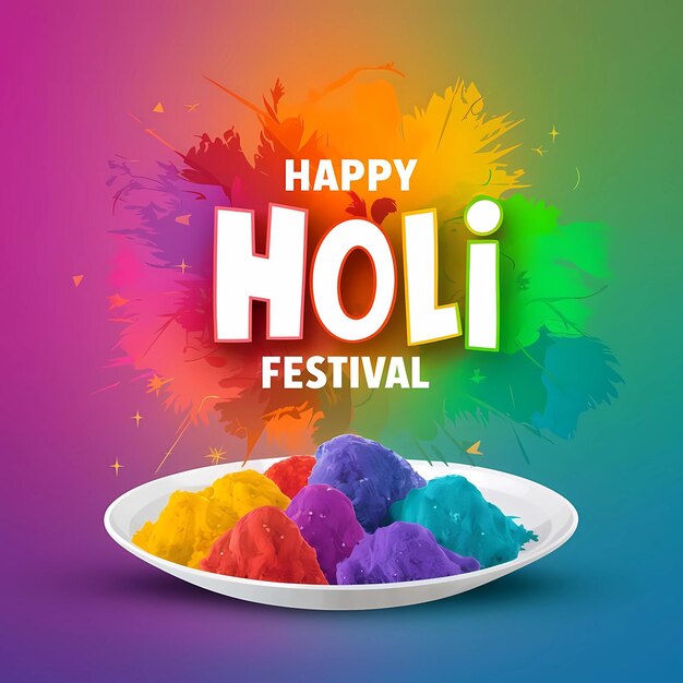 Photo colors of the indian holi celebration