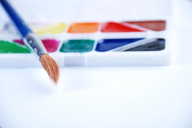 Colors paints art at white clean background