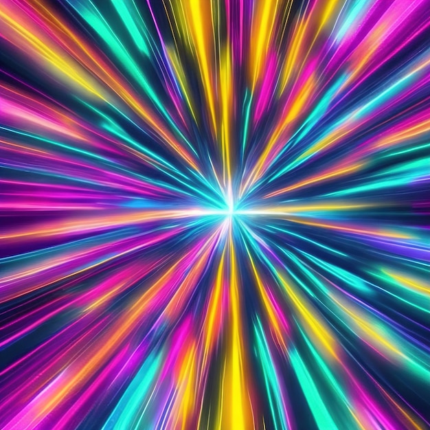 Colors radiating from a center point background
