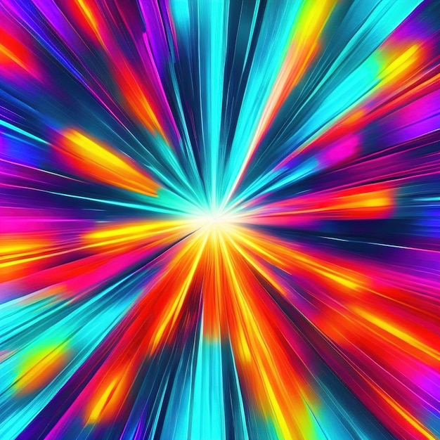 Colors radiating from a center point background