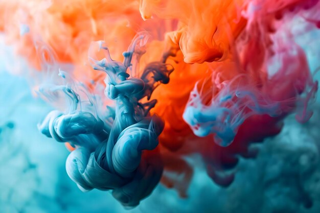 the colors of the smoke are multicolored