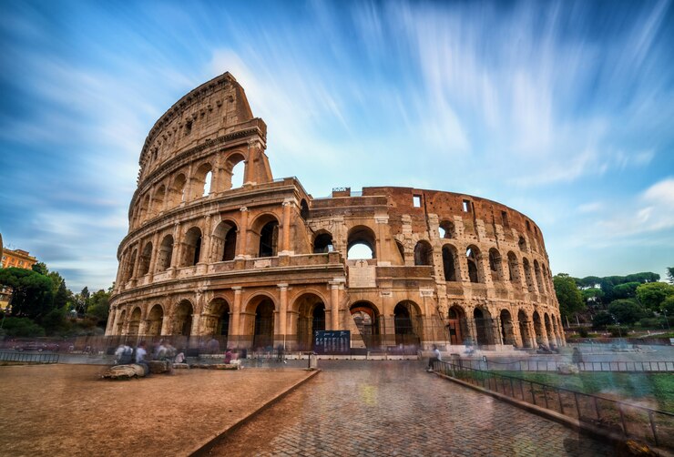 Foto colosseum in rome, italië - lange belichtingstijd shot