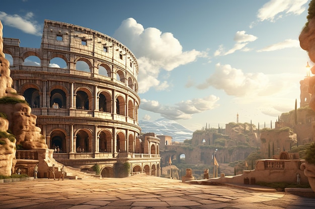 Colosseum in Rome Italië Reizen en architectuurconcept