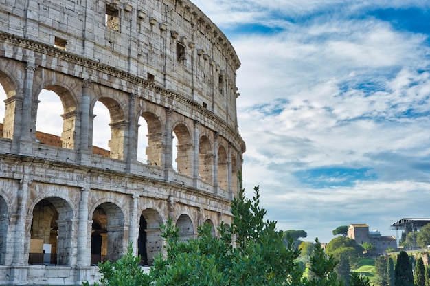 Colosseum of Rome or Flavian Amphitheater in Rome, Italy