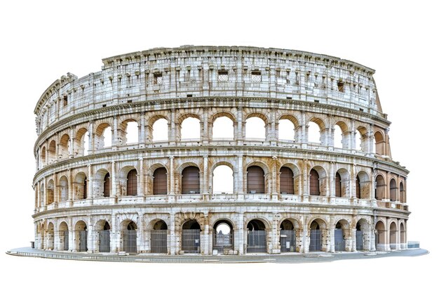 Photo colosseum in rome italy isolated white