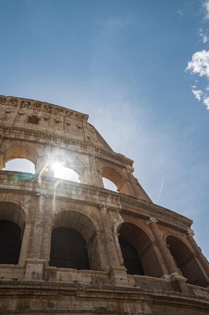 Colosseum in Rome Italy Tourist magnet for visitors Popular place for walking Historical monuments of old Europe