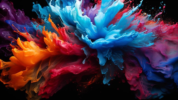 colour ful fluid HD wallpaper photographic image